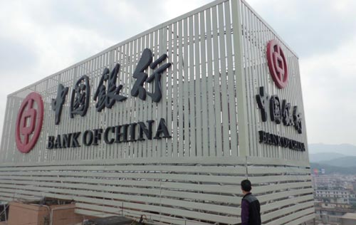 中国银行发光字